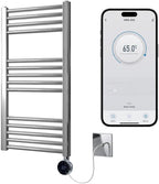 Chrome Electric Wifi Heated Towel Rail 400MM W