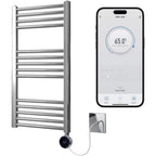Chrome Electric Wifi Heated Towel Rail 400MM