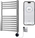 Chrome Electric Wifi Heated Towel Rail 400MM W