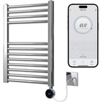 Chrome Electric Wifi Heated Towel Rail 400MM