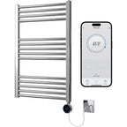 Chrome Electric Wifi Heated Towel Rail 500MM
