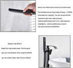 Chrome Freestanding Bath Taps Floor Mounted Bathroom Mixer