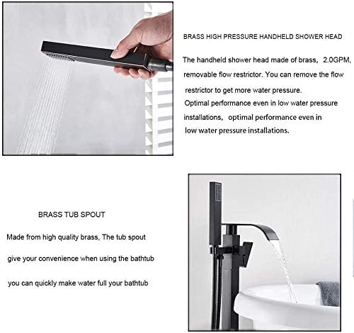 Chrome Freestanding Bath Taps Floor Mounted Bathroom Mixer