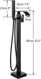 Chrome Freestanding Bath Taps Floor Mounted Bathroom Mixer