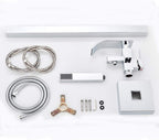 Chrome Freestanding Bath Taps Floor Mounted Bathroom Mixer