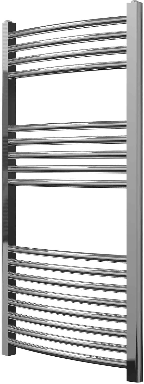 Chrome Heated Towel Rail Curved 500MM