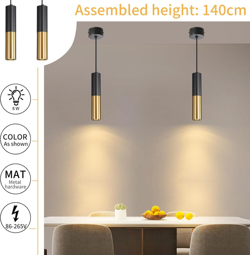 Chrome Pendant Light 3 Colour Temperature 3000K 4500K (3 Pack)