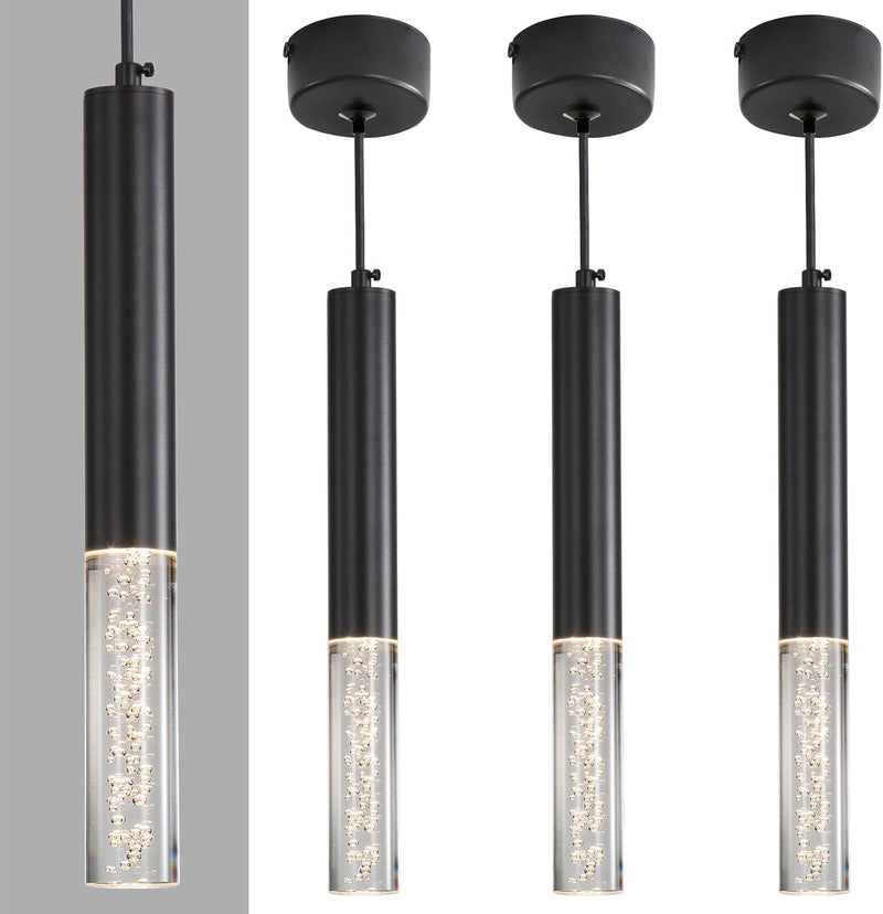 Chrome Pendant Light 3 Colour Temperature 3000K 4500K (3 Pack)