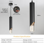 Chrome Pendant Light 3 Colour Temperature 3000K 4500K (3 Pack)