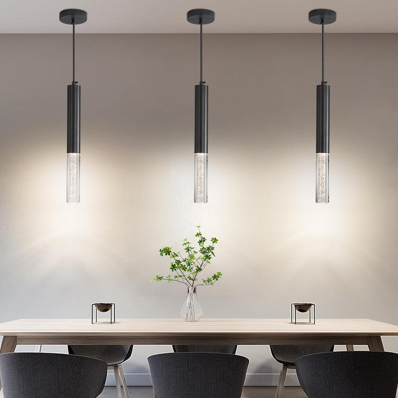 Chrome Pendant Light 3 Colour Temperature 3000K 4500K (3 Pack)