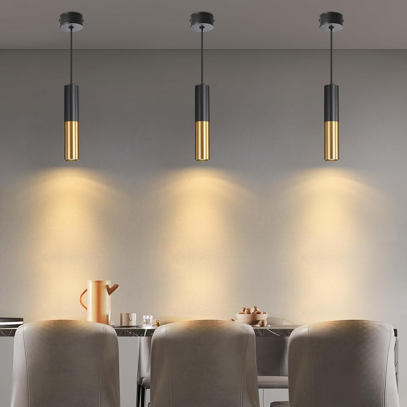 Chrome Pendant Light 3 Colour Temperature 3000K 4500K (3 Pack)