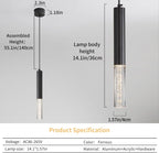Chrome Pendant Light 3 Colour Temperature 3000K 4500K (3 Pack)