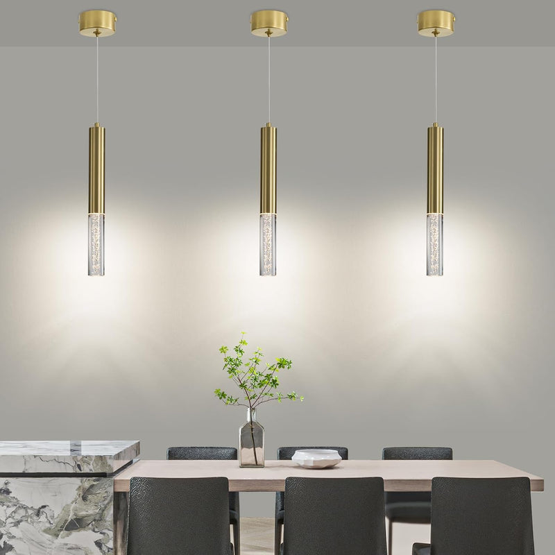 Chrome Pendant Light 3 Colour Temperature 3000K 4500K (3 Pack)