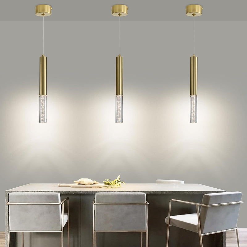 Chrome Pendant Light 3 Colour Temperature 3000K 4500K (3 Pack)