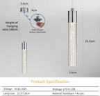 Chrome Pendant Light 3 Colour Temperature 3000K 4500K (3 Pack)
