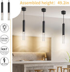 Chrome Pendant Light 3 Colour Temperature 3000K 4500K (3 Pack)