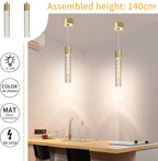 Chrome Pendant Light 3 Colour Temperature 3000K 4500K (3 Pack)