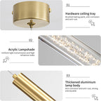 Chrome Pendant Light 3 Colour Temperature 3000K 4500K (3 Pack)