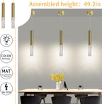 Chrome Pendant Light 3 Colour Temperature 3000K 4500K (3 Pack)
