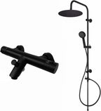 Chrome Thermostatic Deck Mounted Bath Shower Mixer Dual