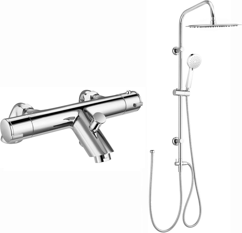 Dune Thermostatic Deck Mounted 200MM Rigid Riser Kit