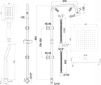 Chrome Thermostatic Deck Mounted Bath Shower Mixer Dual