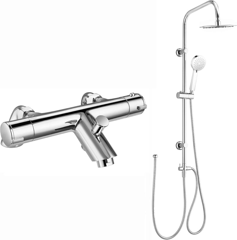 Dune Thermostatic Deck Mounted 200MM Rigid Riser Kit