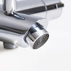 Chrome Thermostatic Deck Mounted Bath Shower Mixer Dual
