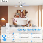 Cjoy Ceiling Fans with Lights 42 Inch