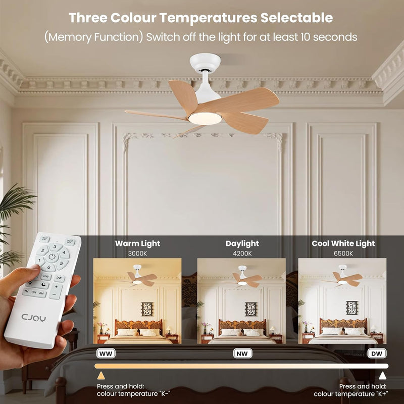30 Inch Ceiling Fan Light Woodgrain Fans