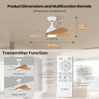 Cjoy Ceiling Fans with Lights 42 Inch