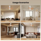 Cjoy Ceiling Fans with Lights 42 Inch