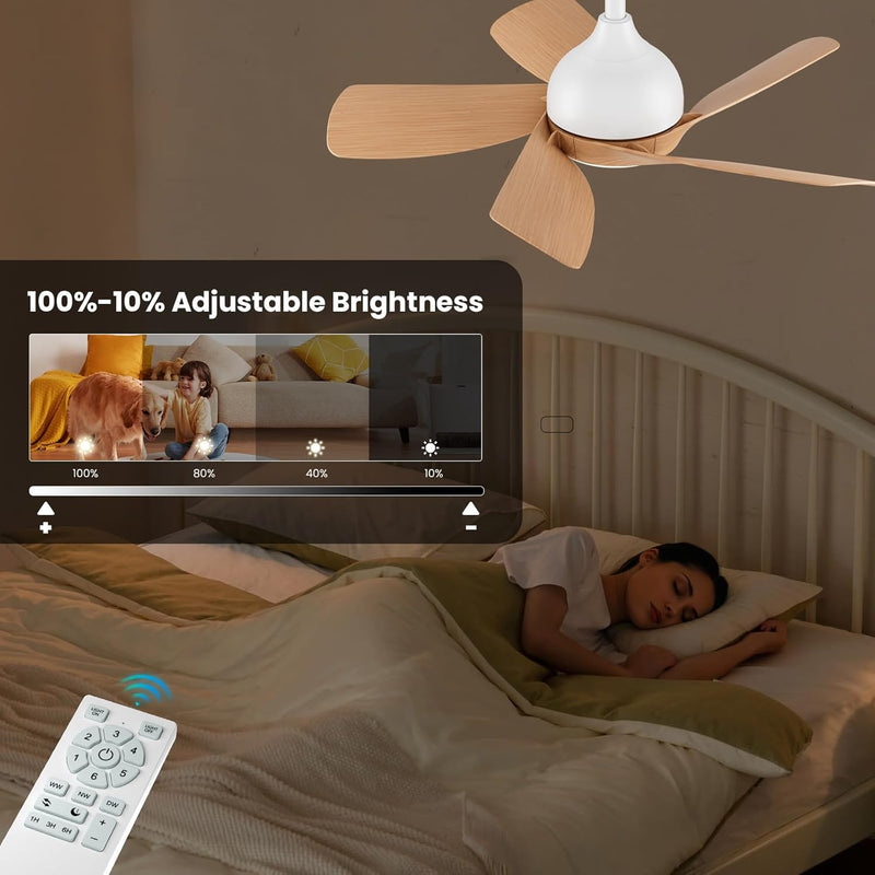 30 Inch Ceiling Fan Light Woodgrain Fans