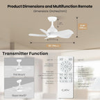 Cjoy Ceiling Fans with Lights 42 Inch