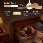 Cjoy Ceiling Fans with Lights 42 Inch