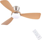 Cjoy Ceiling Fans with Lights 42 Inch Flush