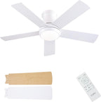 Cjoy Ceiling Fans with Lights 42 Inch Flush