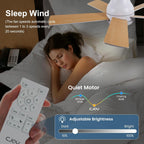 Cjoy Ceiling Fans with Lights 42 Inch Flush