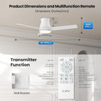 Cjoy Ceiling Fans with Lights 42 Inch Flush