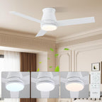 Cjoy Ceiling Fans with Lights 42 Inch Flush