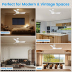 Cjoy Ceiling Fans with Lights and Remote Control