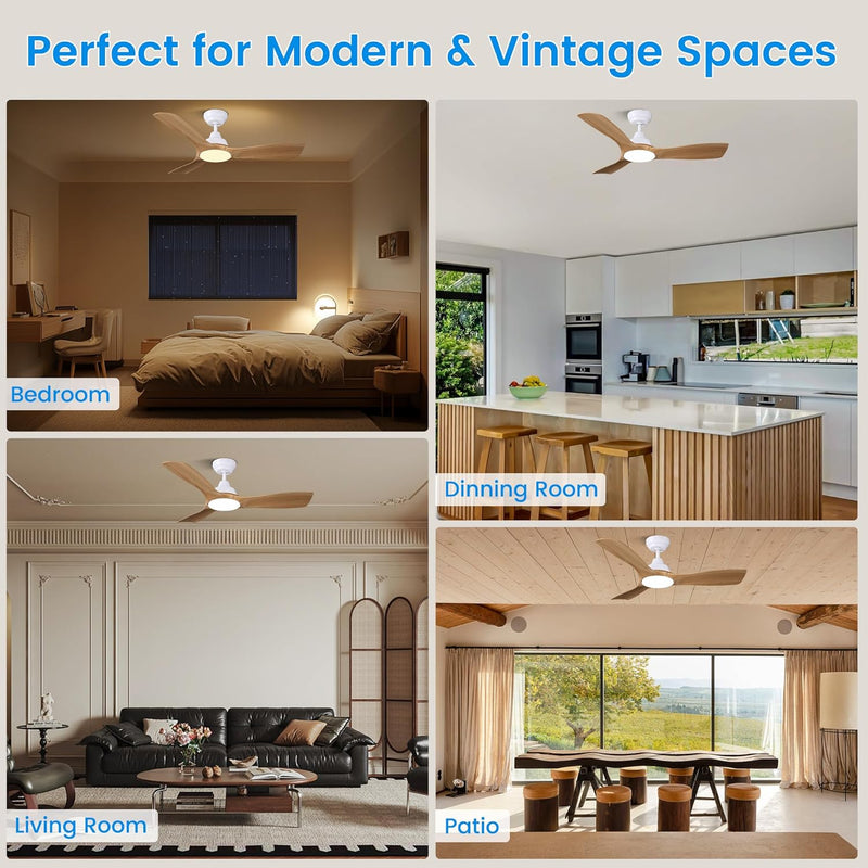 Ceiling Fans with Lights and Remote 42 Inch