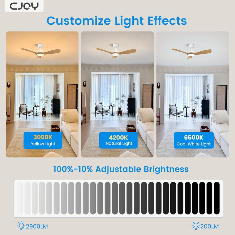 Ceiling Fans with Lights and Remote 42 Inch