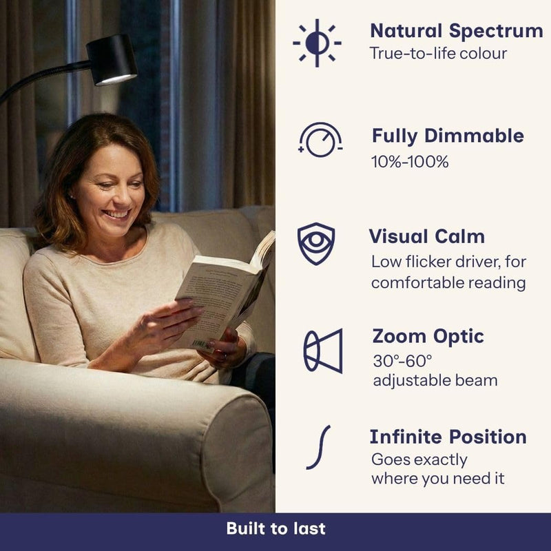 Clarity Floor Standing Reading Light Full Spectrum LED