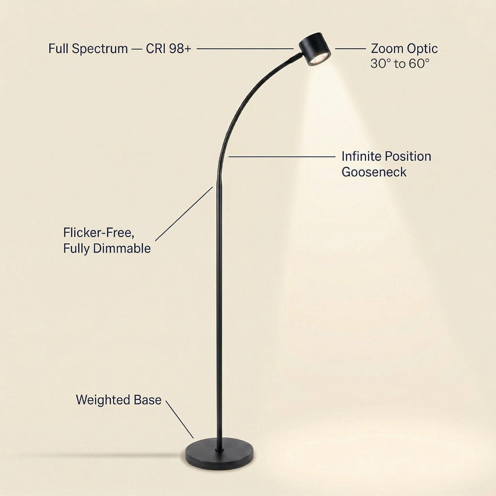 Clarity Floor Standing Reading Light Full Spectrum LED