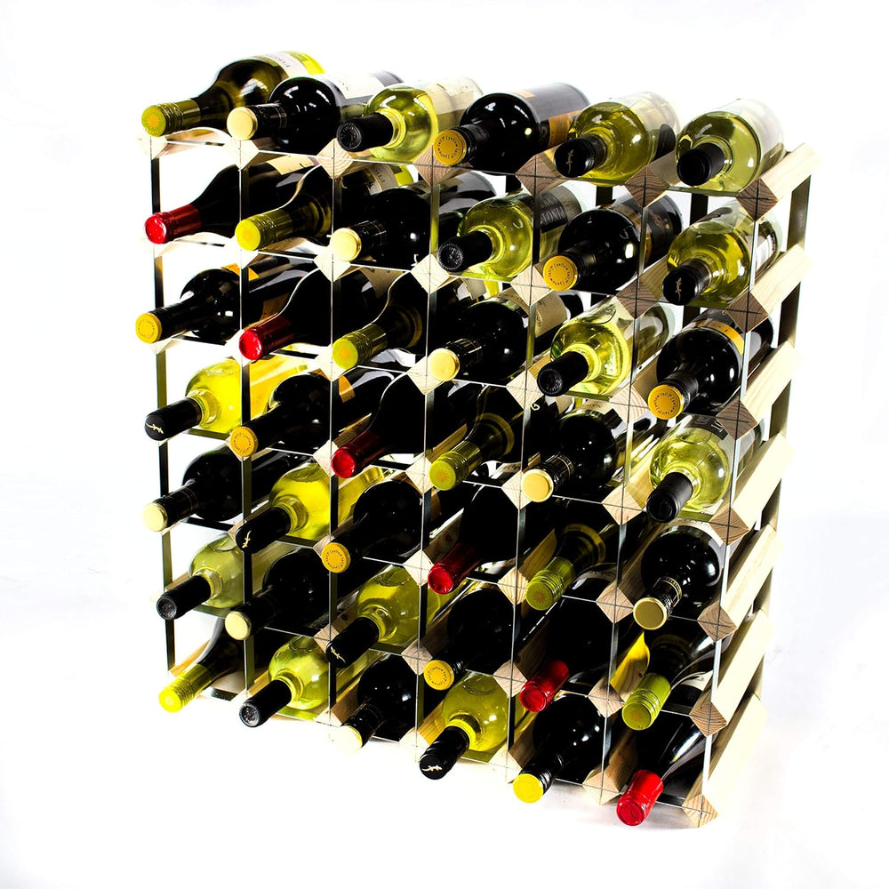 Classic 42 Bottle Pine Wood and Galvanised Metal