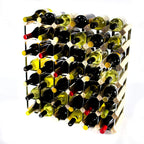 Classic 42 Bottle Pine Wood and Galvanised Metal
