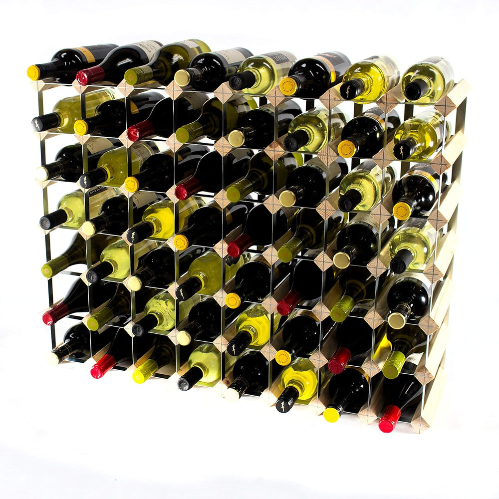Classic 56 Bottle Pine Wood and Galvanised Metal
