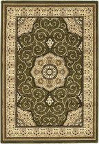 Classic Floral Swirl Pattern Rug Wool Look Pile