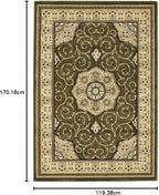 Classic Floral Swirl Pattern Rug Wool Look Pile